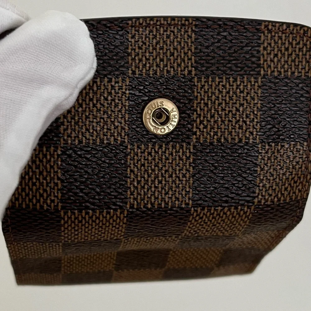Louis Vuitton Ebene Necklace Earring Cufflink Holder Dust bag Box Vintage Unisex